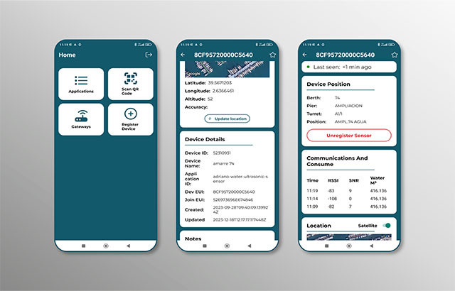 App SeaWex Connect para mantenimiento rápido e instalación de sensores en el puerto
